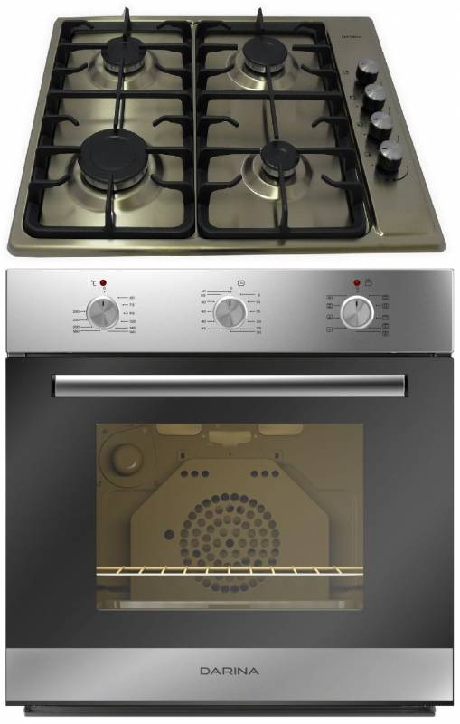 Встраиваемый комплект Darina 1Т1 BGM341 11 X + 1U5 BDE 111 705 X3 черный/нержавеющая сталь — фото 3