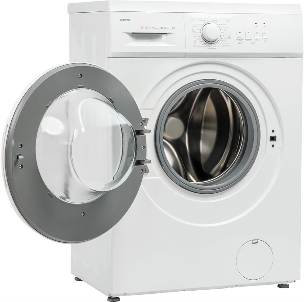 Стиральная машина Centek CT-1901 (белый) 1000 /6кг/40см/23пр/Очистка барабана/Пар/A+ — фото 5