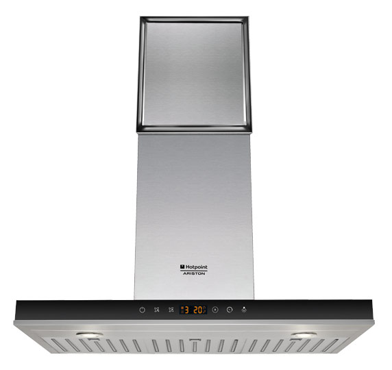 Вытяжка каминная Hotpoint-Ariston HLB 9.8 AADC X/HA серебристый/черный управление: сенсорное (1 мотор)