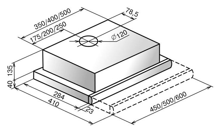 Вытяжка встраиваемая Elikor Интегра 60Н-400-В2Л нержавеющая сталь/нержавеющая сталь управление: кнопочное (1 мотор)