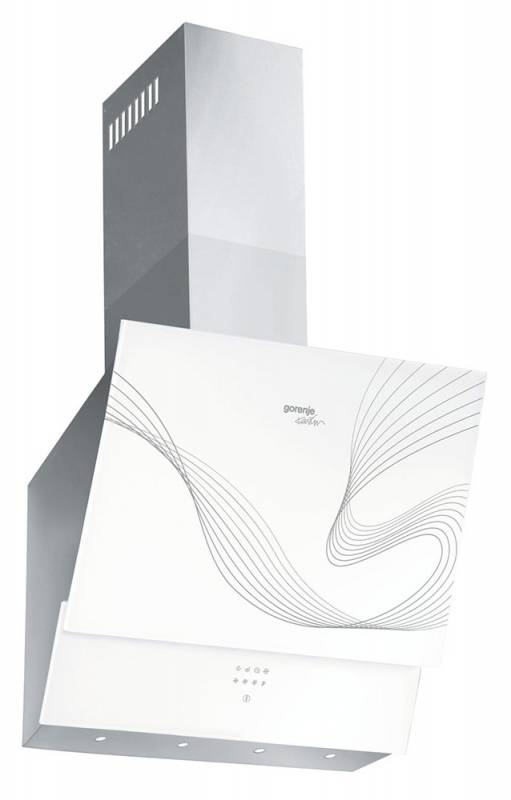Вытяжка каминная Gorenje Karim Rashid DVG6565KR белый/нержавеющая сталь управление: сенсорное (1 мотор)