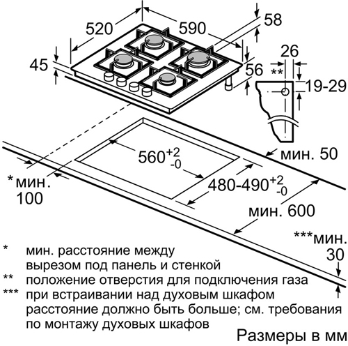 Газовая варочная панель Bosch PPP6A6B20R — фото 18