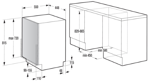 Встраиваемая посудомоечная машина Gorenje MGV5510 — фото 4