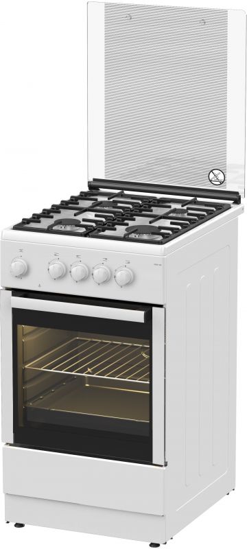 Плита Газовая Darina 1F1 GM 241 008 W белый реш.чугун