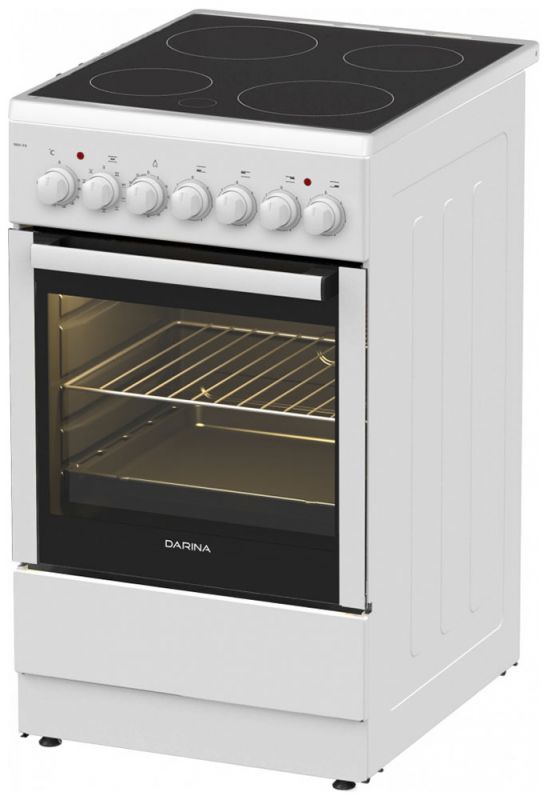 Плита Электрическая Darina 1F E 2615 W белый стеклокерамика