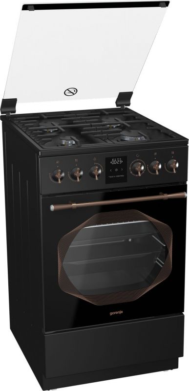 Плита Газовая Gorenje GI53INB черный реш.чугун