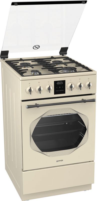 Плита Газовая Gorenje GI53INI слоновая кость реш.чугун