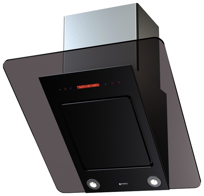 Вытяжка каминная Shindo Pallada 90 B/BG 4ETC черный/стекло прозрачное управление: сенсорное (1 мотор)