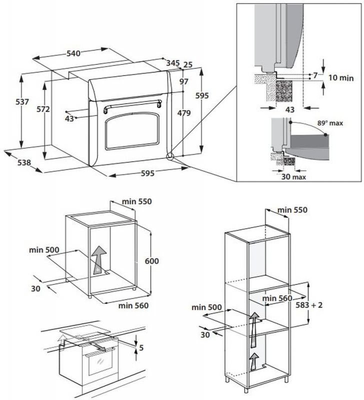 Духовой шкаф Электрический Hotpoint-Ariston FIT 804 H OW HA бежевый