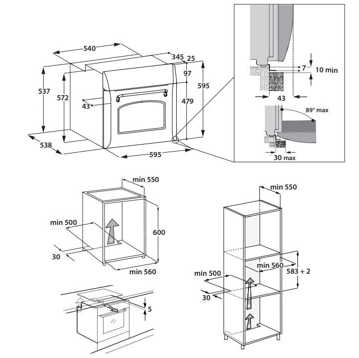 Духовой шкаф Электрический Hotpoint-Ariston FIT 804 H AN HA антрацит