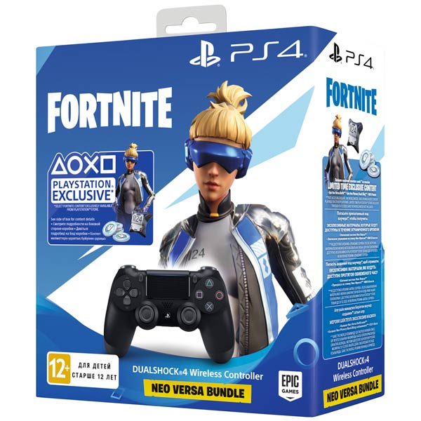 Геймпад для консоли PS4 PlayStation Dualshock v2 Black+Fortnite