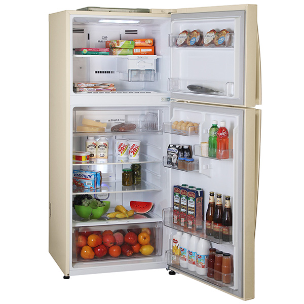Холодильник с верхней морозильной камерой Широкий LG GC-M432HEHL — фото 2