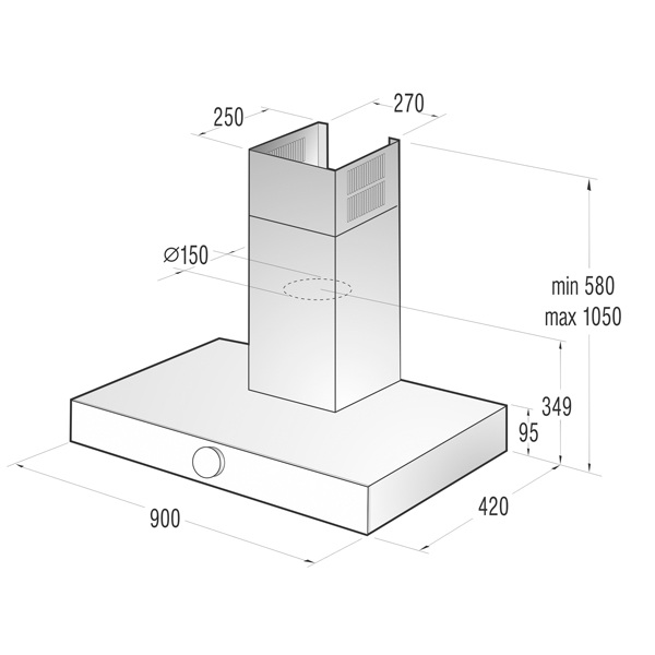 Вытяжка 90 см Gorenje DT9SY2B — фото 2