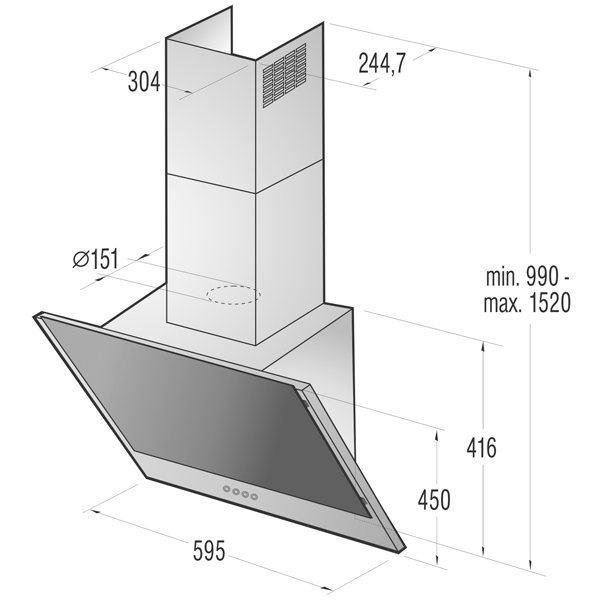 Вытяжка 60 см Gorenje WHI621E1XGB — фото 2
