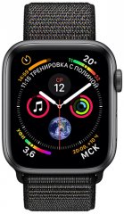 Умные часы Apple Watch S4 Sport 44mm Space Gray Aluminum Case with Black Sport Loop (MU6E2RU/A) — фото 2