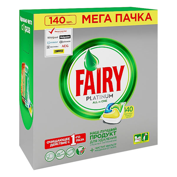 Моющее средство для посудомоечной машины Fairy Platinum 140 ALL in 1