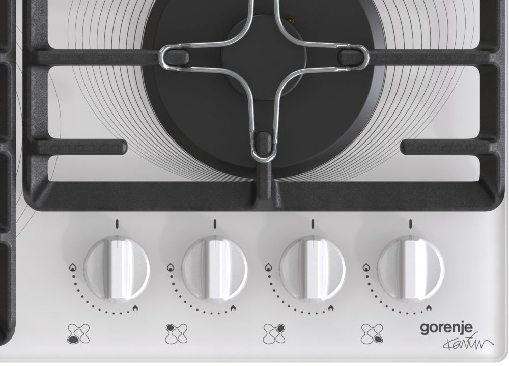 Газовая варочная поверхность Gorenje Karim Rashid GTW641KR белый