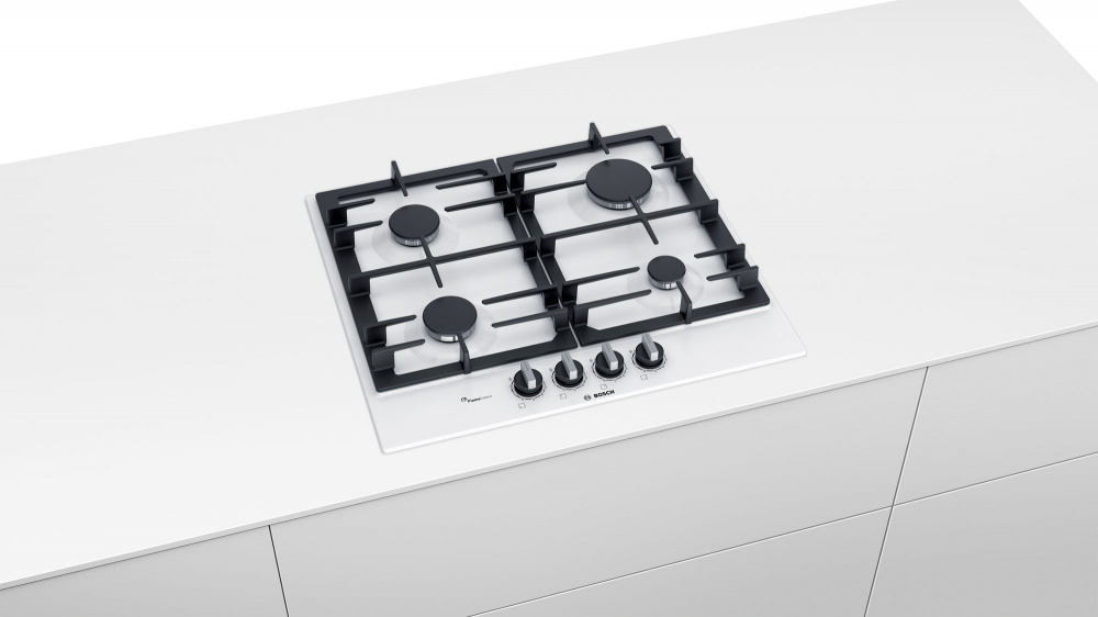Газовая варочная поверхность Bosch PCP6A2B95R белый — фото 4