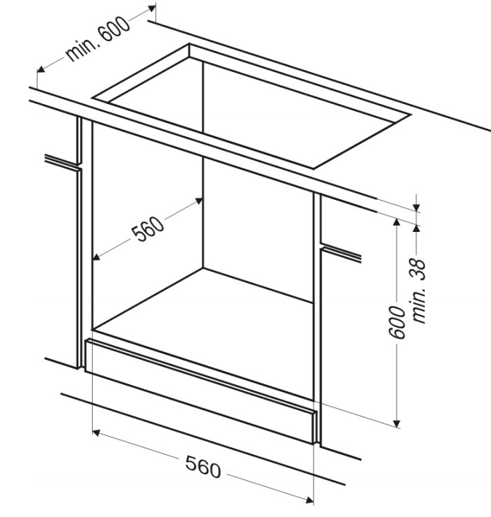 Духовой шкаф Электрический Kuchenchef KBE680TAX нержавеющая сталь/черный