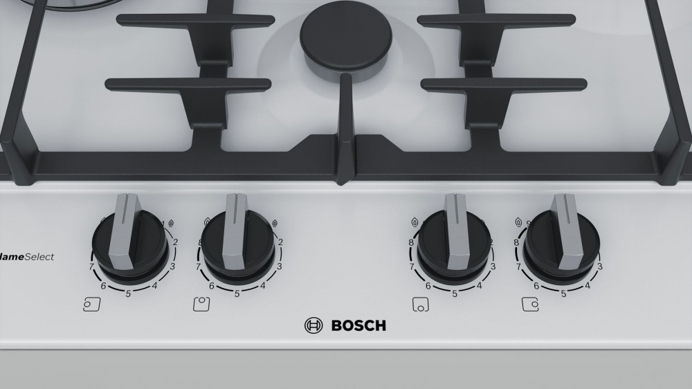 Газовая варочная поверхность Bosch PCI6A2B90R белый — фото 6
