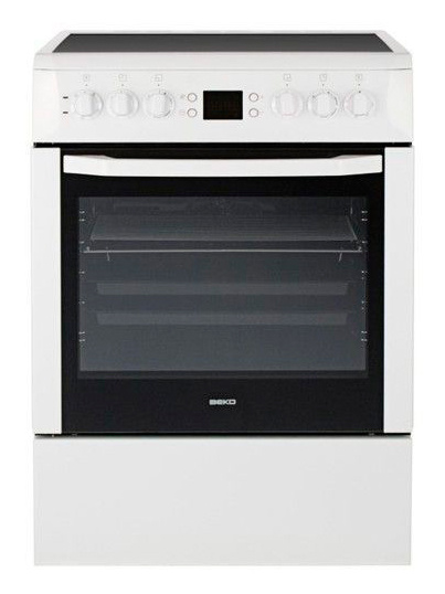 Плита Электрическая Beko FFSM57312GWS белый стеклокерамика