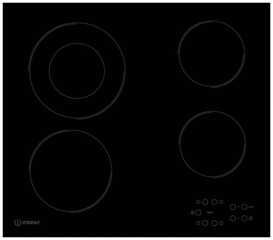 Варочная поверхность Indesit RI 260 C черный — фото 3