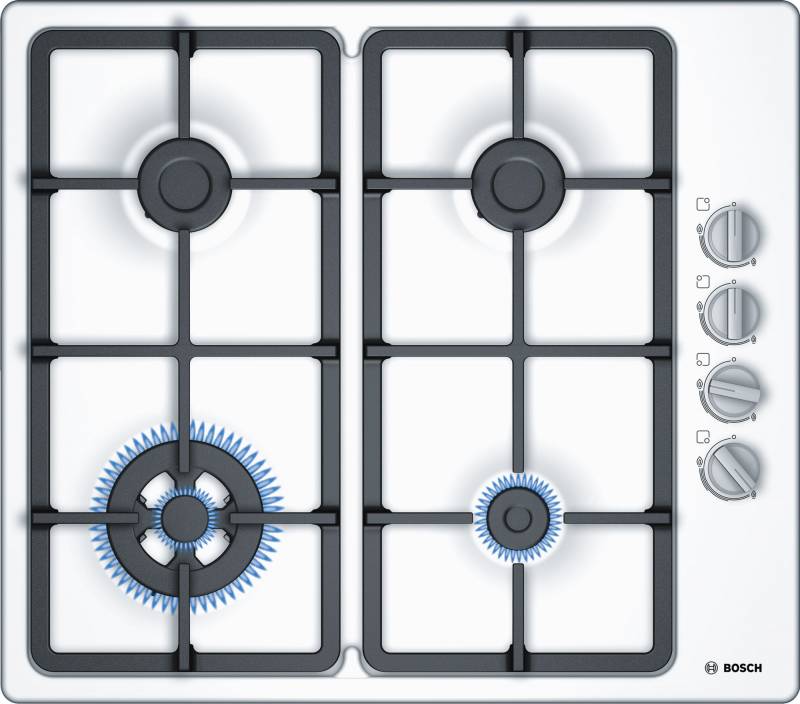 Газовая варочная поверхность Bosch PBH6C2B90R белый