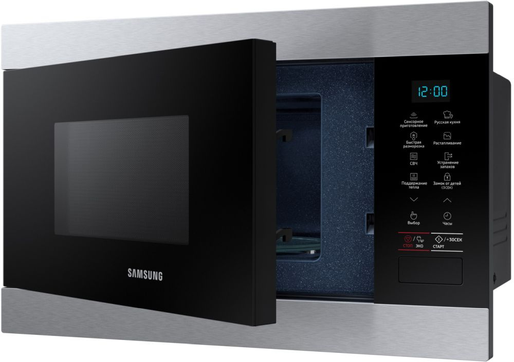 Микроволновая печь Samsung MS22M8074AT 22л. 850Вт нержавеющая сталь/черный (встраиваемая) — фото 4