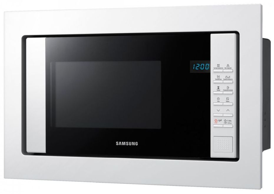 Микроволновая печь Samsung FW77SUW 20л. 850Вт белый/черный (встраиваемая)