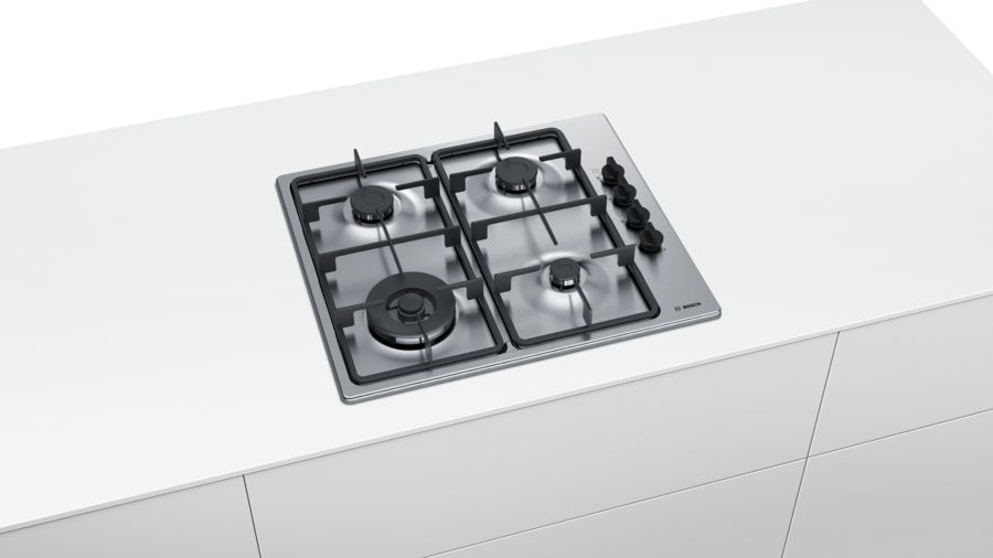 Газовая варочная поверхность Bosch PBH6B5B60 нержавеющая сталь — фото 3