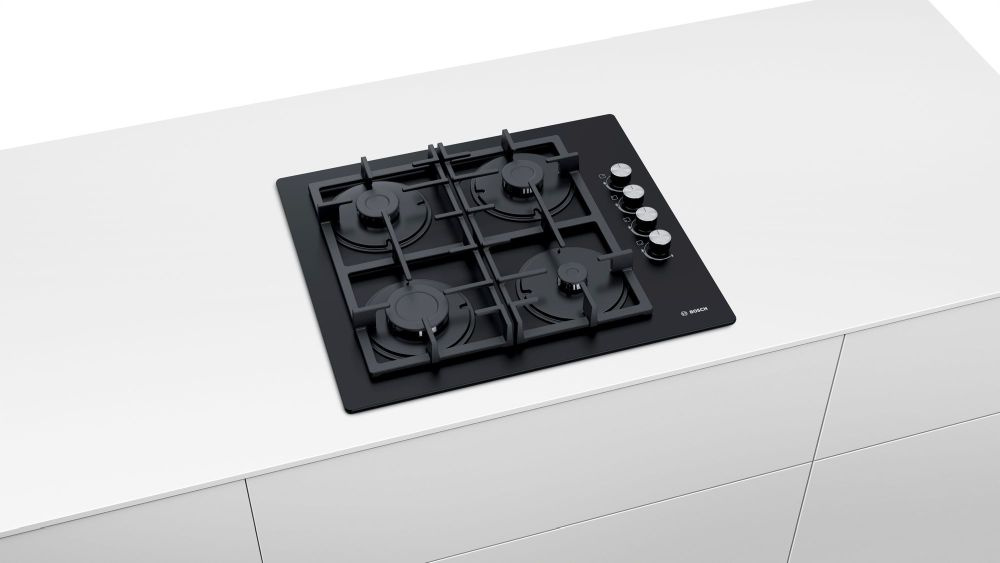 Газовая варочная поверхность Bosch POP6C6O90R черный — фото 2