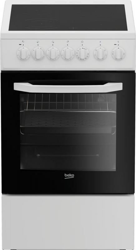Плита Электрическая Beko FFSE57114GW белый стеклокерамика