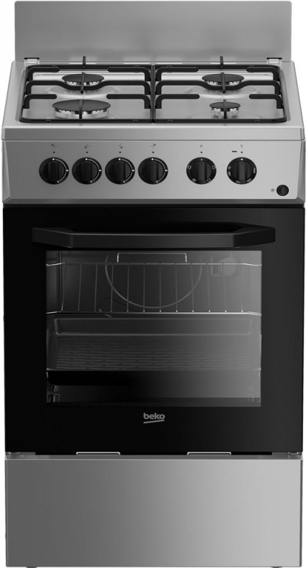 Плита Комбинированная Beko FFSS52010GS серебристый реш.эмаль