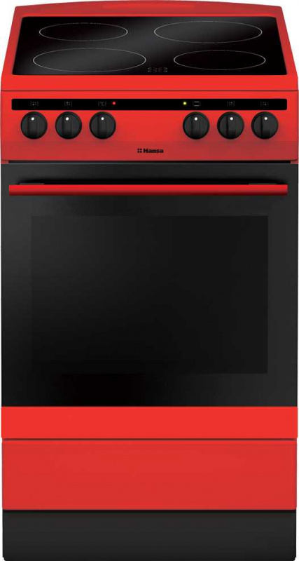 Плита Электрическая Hansa FCCR58088 красный стеклокерамика