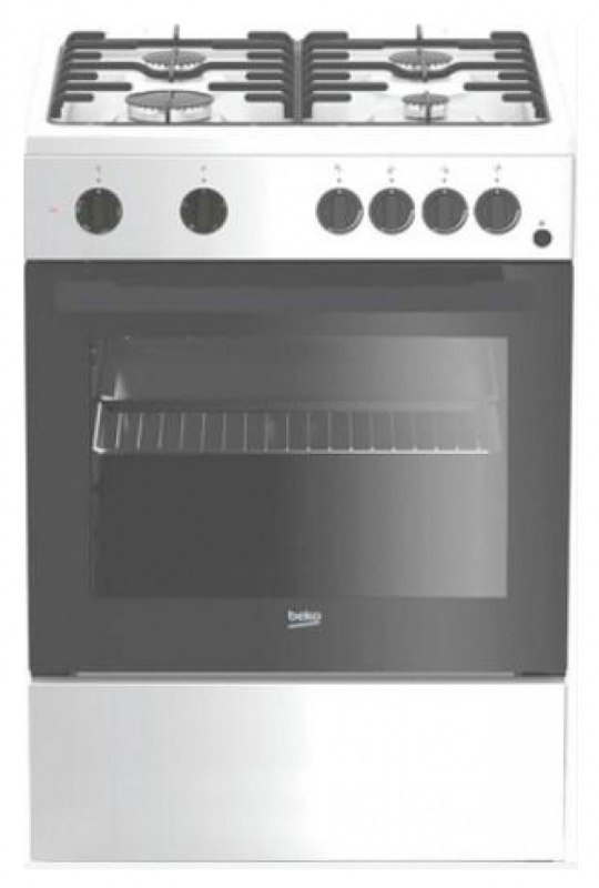 Плита Комбинированная Beko FFSS62010GW белый реш.эмаль