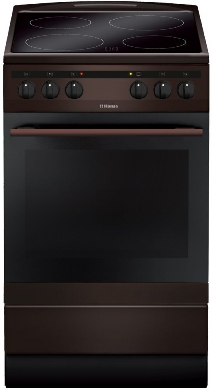 Плита Электрическая Hansa FCCB58088 коричневый стеклокерамика