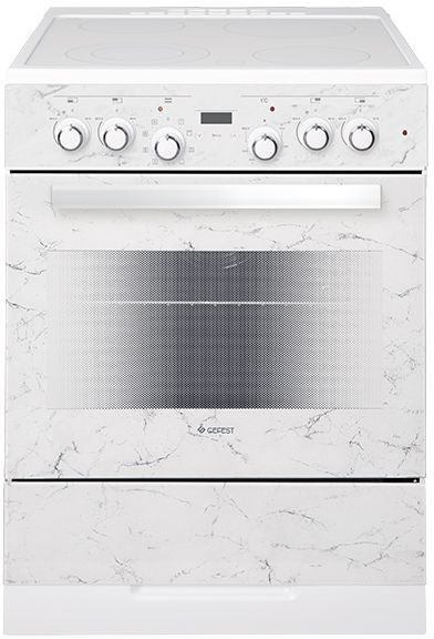Плита Электрическая Gefest ЭП Н Д 6560-03 0052 белый/мрамор стеклокерамика (без крышки)