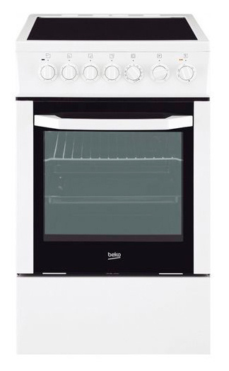 Плита Электрическая Beko FFSS57101GW белый стеклокерамика