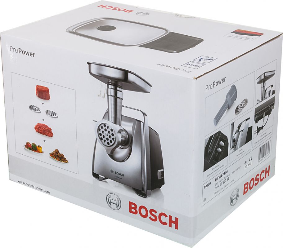 Мясорубка Bosch MFW67600 2000Вт серебристый/черный — фото 4