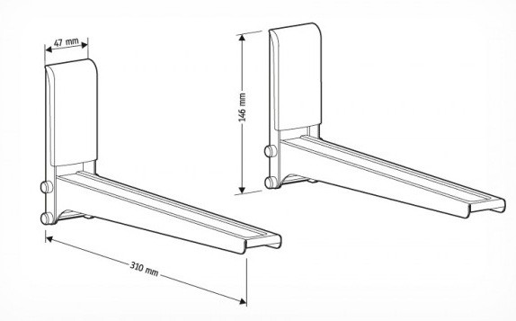 Кронштейн для СВЧ Holder MWS-2005 белый макс.40кг настенный фиксированный — фото 2