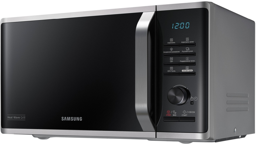 Микроволновая Печь Samsung MG23K3575AS/BW 23л. 800Вт черный/серебристый — фото 3
