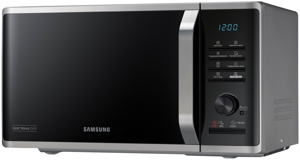 Микроволновая Печь Samsung MG23K3575AS/BW 23л. 800Вт черный/серебристый — фото 5