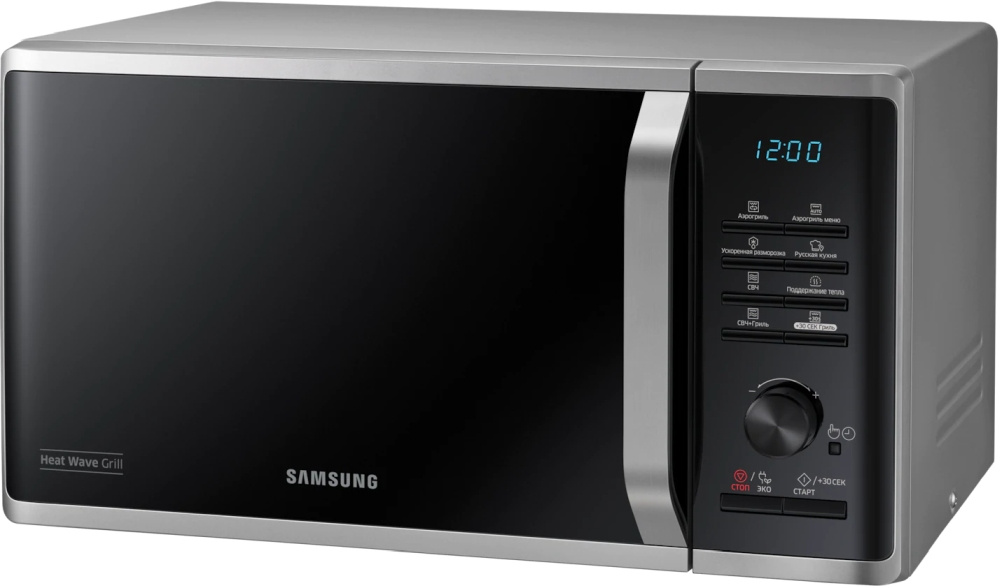 Микроволновая Печь Samsung MG23K3575AS/BW 23л. 800Вт черный/серебристый — фото 6