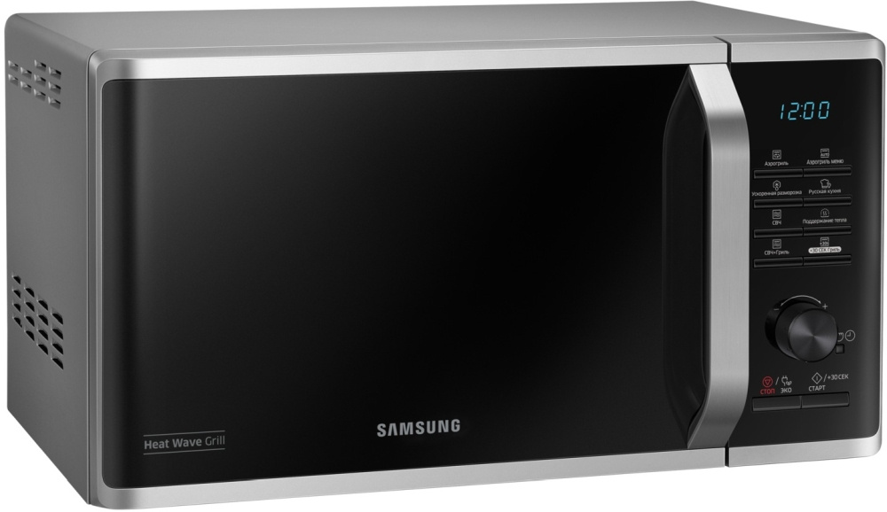 Микроволновая Печь Samsung MG23K3575AS/BW 23л. 800Вт черный/серебристый — фото 7