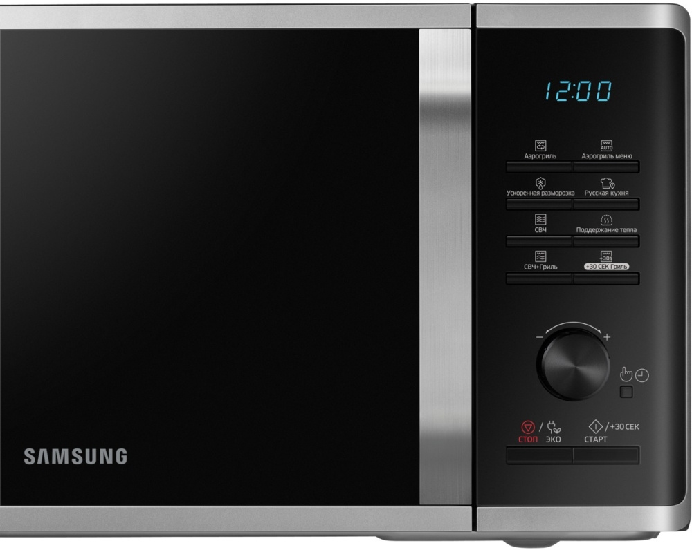 Микроволновая Печь Samsung MG23K3575AS/BW 23л. 800Вт черный/серебристый — фото 9