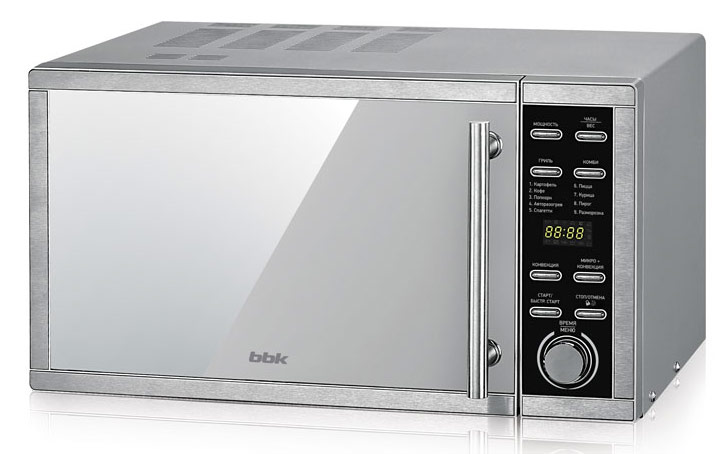 Микроволновая Печь BBK 25MWC-990T/S-M 25л. 900Вт серебристый