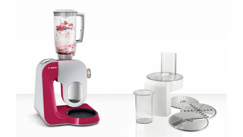 Кухонный комбайн Bosch MUM58420 1000Вт рубиновый/серебристый — фото 3