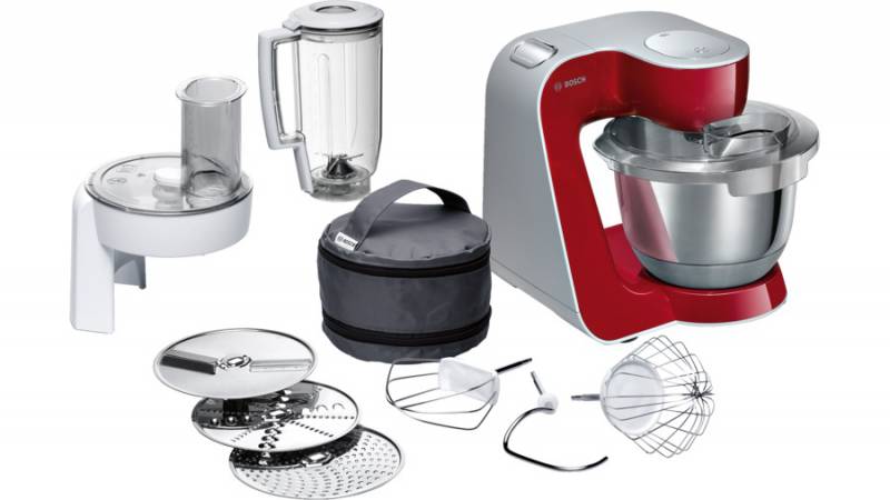 Кухонный комбайн Bosch MUM58720 1000Вт красный/серебристый