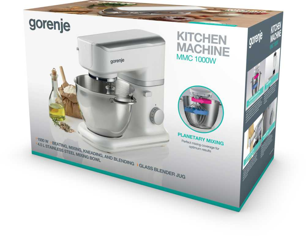 Кухонная машина Gorenje MMC1000W планетар.вращ. 1000Вт белый