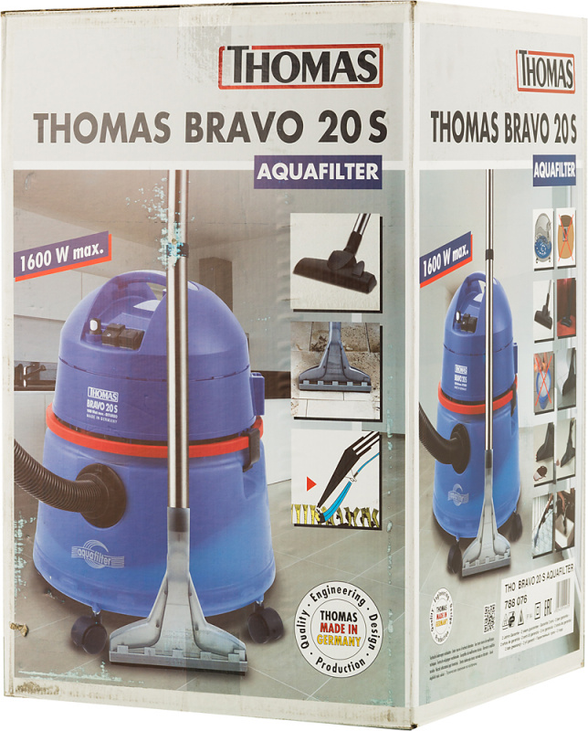 Пылесос моющий Thomas Bravo 20S Aquafilter 1600Вт синий/красный — фото 6